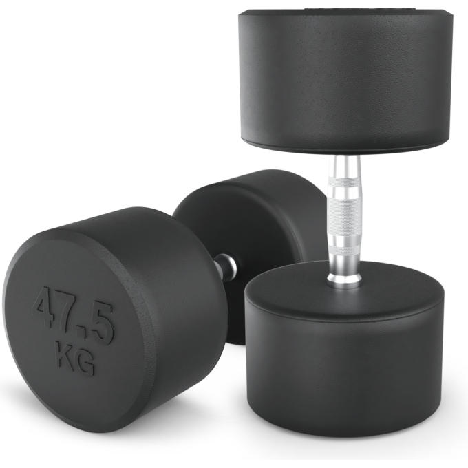 Гантель круглая UNIX FIT PRO обрезиненная 47,5 кг DBRND47_5PBKx2